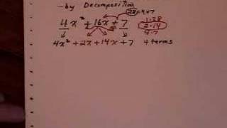 Factoring the hard trinomial by decomposition [upl. by Afital]