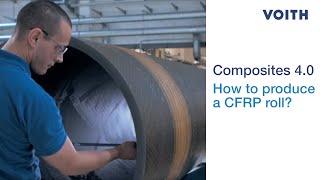 How to produce a CFRP roll  Voith Composites 40 [upl. by Zephan]