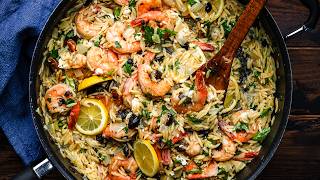 Shrimp with Orzo  Easy OnePot Spring Dish That Everyone Will Love [upl. by Eenattirb]