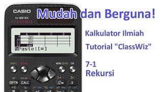 Tutorial Kalkulator ClassWiz  71 Rekursi [upl. by Sevik]