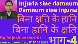 Injuria sine damnumdamnum sine Injuria बिना हानि के क्षति बिना क्षति के हानि भाग4 [upl. by Nodnil735]