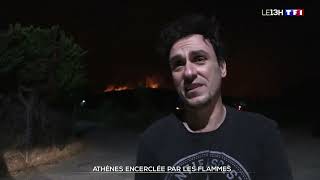 Incendies en Grèce  Athènes encerclée par les flammes [upl. by Parette]