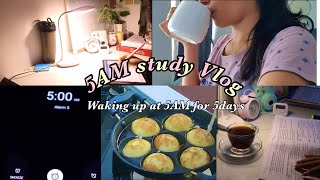 Productive 5am Morning Study Vlog🕓 5am study with me for 5days  StudyVlog 22  StudyNest [upl. by Acirne]