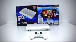 Crystal White PlayStation 3 Limited Edition Bundle Unboxing White PS3 [upl. by Nottirb906]