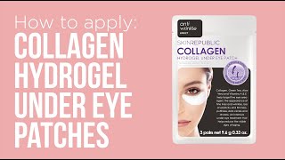 How to apply Skin Republic Collagen Hydrogel Under Eye Patch [upl. by Ak]