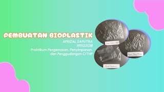 Pembuatan Bioplastik dengan Tepung Maizena [upl. by Ecinad49]