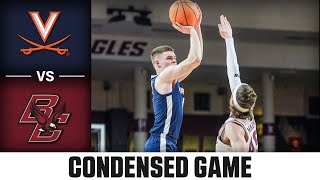 Virginia vs Boston College Condensed Game  202324 ACC Mens Basketball [upl. by Anaela184]