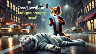 So sad story cute kitten injured cat catlover kittens kittiesmeowing [upl. by Middendorf]