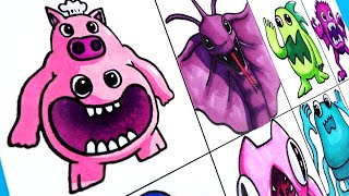 Drawing Monsters  Garten of Banban 3 ALL NEW BOSSES [upl. by Eiramaneet]