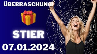 STIER ♉️🎁 ÜBERRASCHUNG IM NEUEN JAHR 🤩⭐️ Horoskop  07Januar 2024 stier tarot [upl. by Ociram]