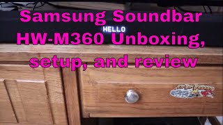 🔊 Samsung Soundbar with wireless subwoofer HWM360 review  unboxingsetup [upl. by Ahseekal]