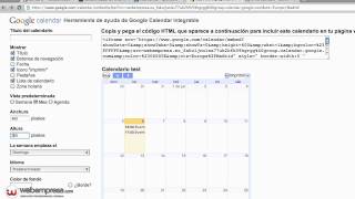 Insertar calendario de Google Calendar en Joomla [upl. by Drofdarb]