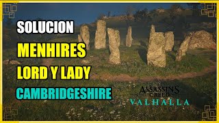 Solución Menhires Lord y Lady Cambridgeshire  Assassins Creed Valhalla [upl. by Nehttam]