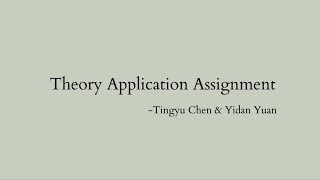 EDUC181 Theory Application Assignment [upl. by Orthman]