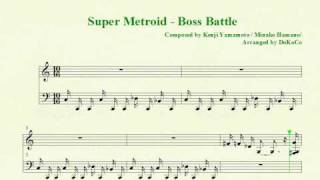 Ridley Super Metroid Theme Sheet Music Piano [upl. by Valenza940]