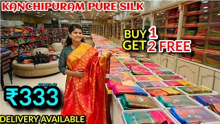 Buy 1 Get 2 ₹333 Offers Kanchipuram Silk Sarees  Pure Handloom Silk Combo Offers  Jalal Silks [upl. by Eatnwahs]