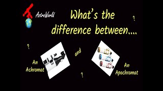 Whats the Difference between an Achromat and and Apochromat Refractor Telescope [upl. by Bendicty]