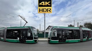 4K 60fps HDRCTP IașiBozankaya Trams on the new Line 3 between South Tătărași amp Dancu Terminal [upl. by Raamal737]