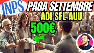 INPS PAGA OGGI🔥Novità 500€🔴ADI SFL✅AUU NASPI 🔴Rimborso 730 [upl. by Airda]