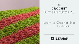 Learn to Crochet Star Stitch Dishcloth [upl. by Gnouhc]