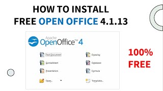 How to Download and install open office 4 in windows 1011 [upl. by Bobina]