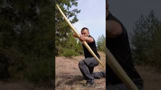 Survival Bow  Made only with a Knife outdoorsurvival bushcraft bow archery [upl. by Aninay]