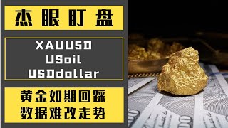 杰眼盯盘——黄金如期回踩，数据难改走势，XAUUSD [upl. by Martz]