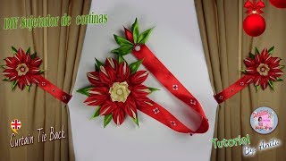 DIY sujetador de cortinas para navidad [upl. by Nnylhtak]