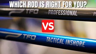 TFO Professional Series VS Tactical Inshore Spinning Rod Comparison [upl. by Boleslaw]