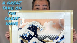 LEGO Art Hokusai  The Great Wave 31208 Time Lapse Build [upl. by Sivrup]