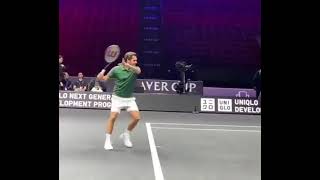 Laver Cup 2023 Roger Federer Playing Tennis Before The Start Of Laver Cup in Vancouver Canada [upl. by Seiden70]