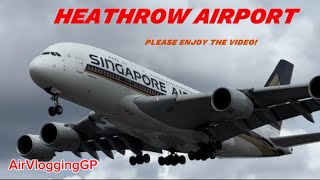 London Heathrow Airport Plane Spotting Arrival B747 A380 B777 AirVloggingGP [upl. by Leoine]