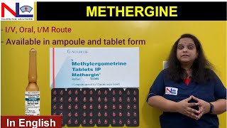 Methergine in English  Ergot Alkaloids Obstetrical Uterotonic  Ecbolic Drug  Nursing Lecture [upl. by Lisabet254]