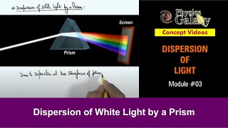 Class 12 Physics  Dispersion of Light  3 Dispersion of White Light by a Prism  For JEE amp NEET [upl. by Eelinnej]