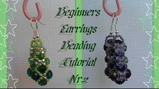 Beginners Earrings Tutorial 2 Beading Tutorial by HoneyBeads1 [upl. by Ilonka]