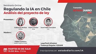 Webinar Regulando la IA en Chile Análisis del proyecto de ley [upl. by Dorothy]