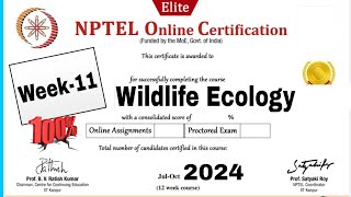 Wildlife Ecology week 11 Assignment Answers  NPTEL 2024 [upl. by Winfred]