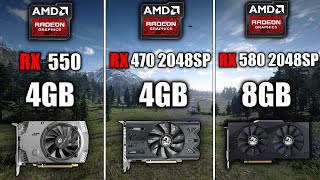 RX 550 vs RX 470 vs RX 580  TESTE EM 10 JOGOS [upl. by Bez]