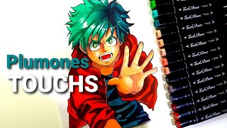 TUTORIAL PLUMONES TOUCHS I DIBUJO DEKU I PAULA GOVEA [upl. by Ashly]