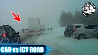 Car ice Sliding crash amp spin outs 2021 Icy road Winter weather [upl. by Seton]