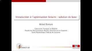 Introduction à loptimisation linéaire  solution de base [upl. by Alyar451]