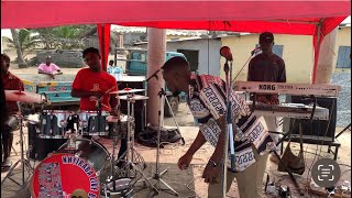 Kofi Kinaata  sweetie Pie  Live performance by Coastal band Watch this [upl. by Sulohcin]