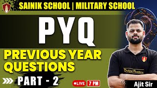 Previous Year Questions  Military School Online coaching 6th  Military Coaching Classes 6th [upl. by Akeenahs]