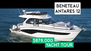 878k  2024 Beneteau Antares 12 US Debut Luxury Yacht Walkthrough [upl. by Ahsimrac]