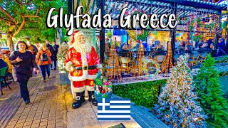 Glyfada Greece walking tour 4k 24rd December 2023 explore Glyfada [upl. by Menken]