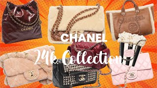 Chanel 24K Bag Collection  Chanel 2024 Fall Winter Bags  Carmel amp Shearling 😍 [upl. by Amlez21]