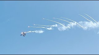 Jesolo Air Show 2023 FA 18 HORNET Swiss Hornet Solo Display [upl. by Negris554]