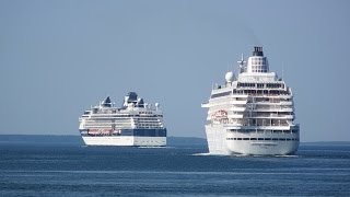 Cruise ships Silver Whisper Celebrity Constellation amp Crystal Symphony at Tallinn [upl. by Fleisig]