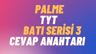 2023 YKS PALME BATI SERİSİ 3 TYT CEVAP ANAHTARI [upl. by Mossman643]