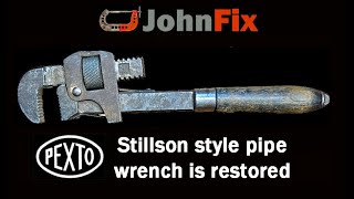 vintage Pexto Stillson style pipe wrench is restored [upl. by Persse]